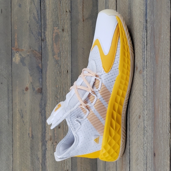 adidas SM Pro Boost Low Men's Basketball Shoes White Yellow - Picture 2 of 11